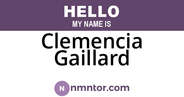 Clemencia Gaillard