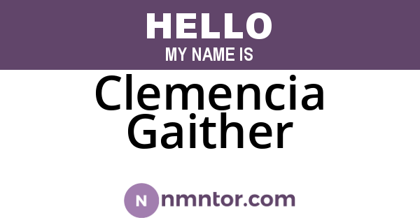 Clemencia Gaither