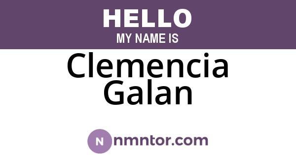 Clemencia Galan