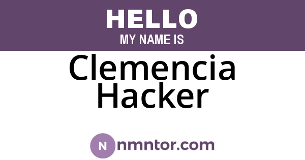 Clemencia Hacker