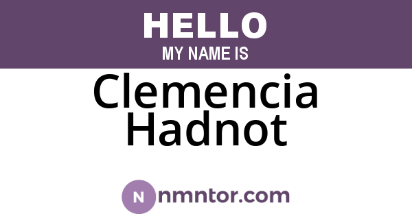 Clemencia Hadnot