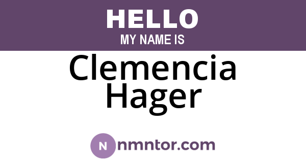 Clemencia Hager