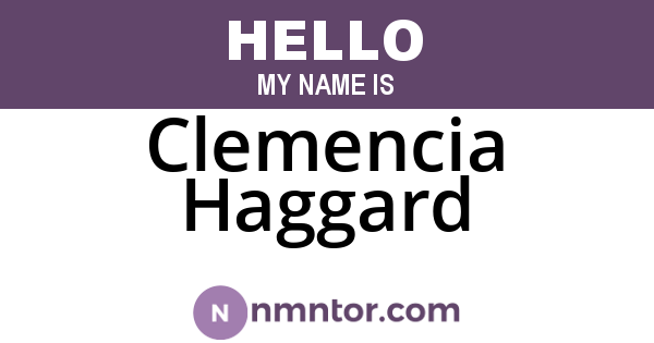 Clemencia Haggard