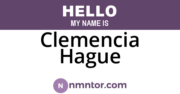 Clemencia Hague