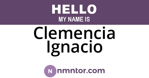 Clemencia Ignacio