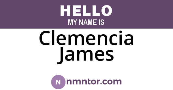 Clemencia James