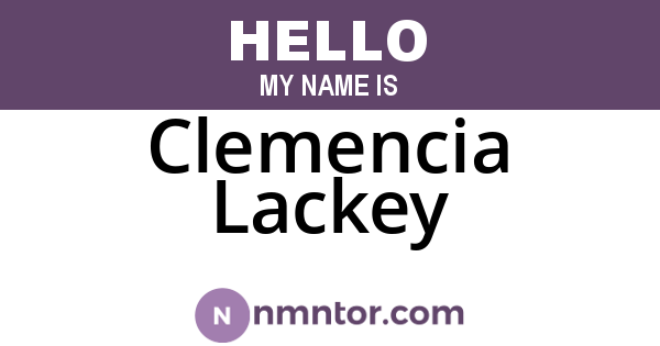 Clemencia Lackey