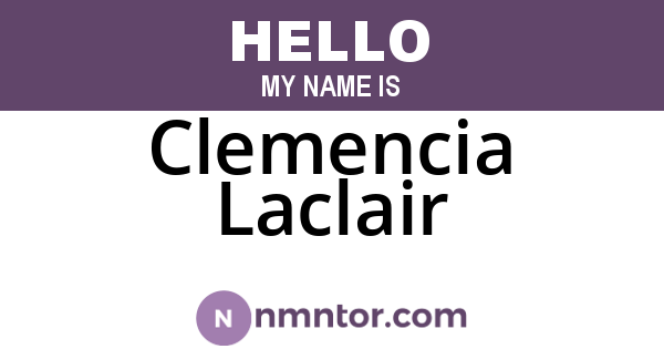 Clemencia Laclair