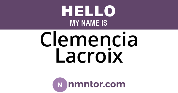 Clemencia Lacroix