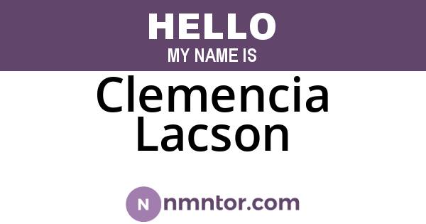 Clemencia Lacson