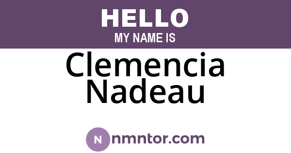 Clemencia Nadeau