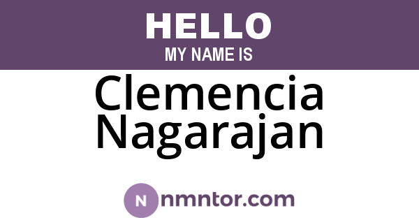 Clemencia Nagarajan