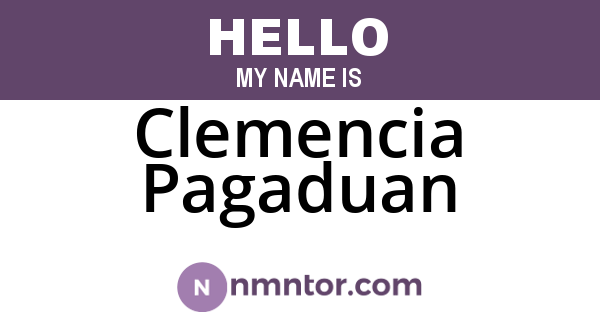Clemencia Pagaduan