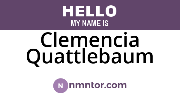 Clemencia Quattlebaum