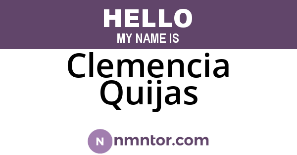 Clemencia Quijas