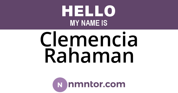 Clemencia Rahaman