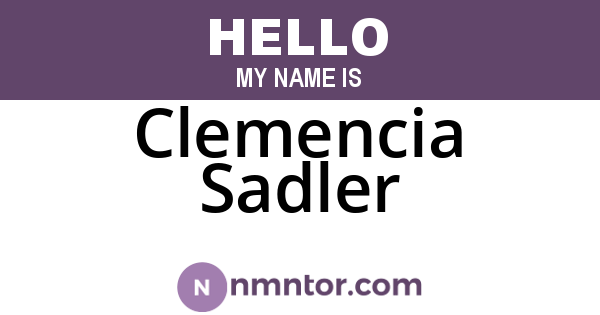 Clemencia Sadler