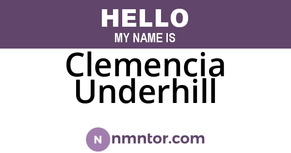 Clemencia Underhill