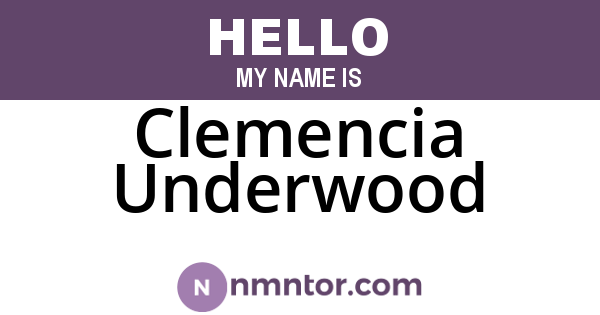 Clemencia Underwood