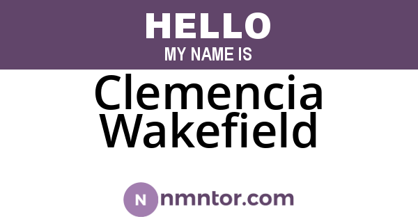 Clemencia Wakefield