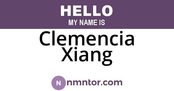 Clemencia Xiang