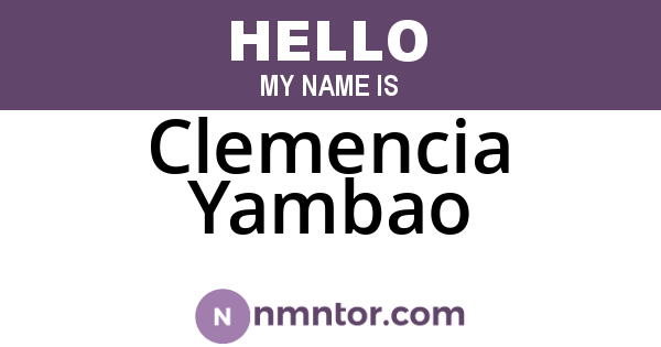 Clemencia Yambao