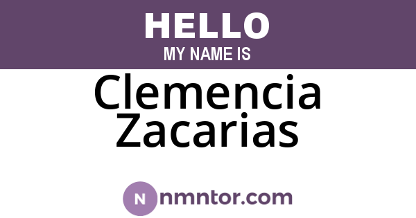 Clemencia Zacarias