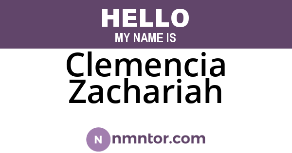 Clemencia Zachariah