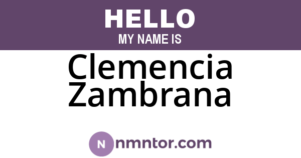 Clemencia Zambrana