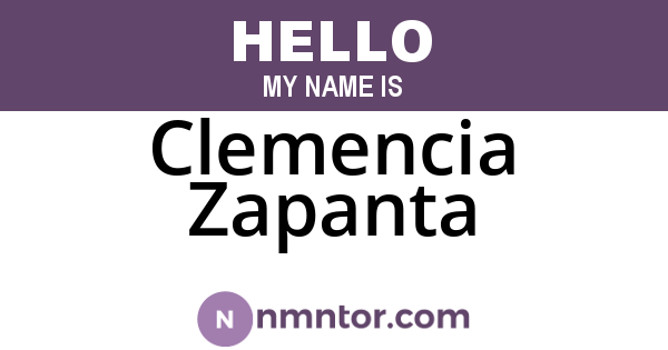 Clemencia Zapanta