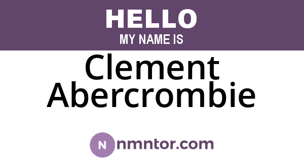 Clement Abercrombie