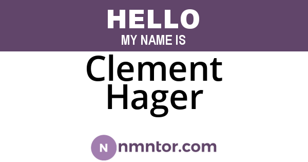 Clement Hager