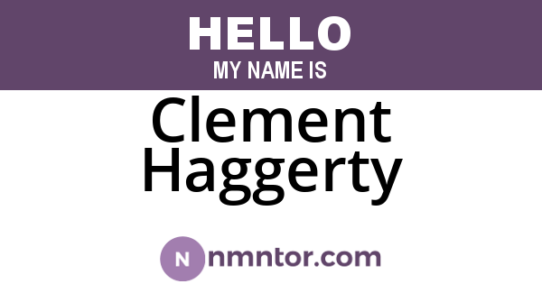 Clement Haggerty