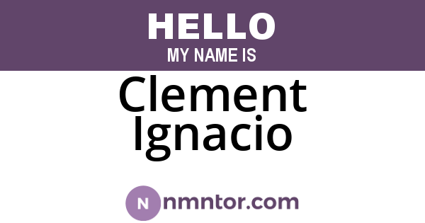 Clement Ignacio