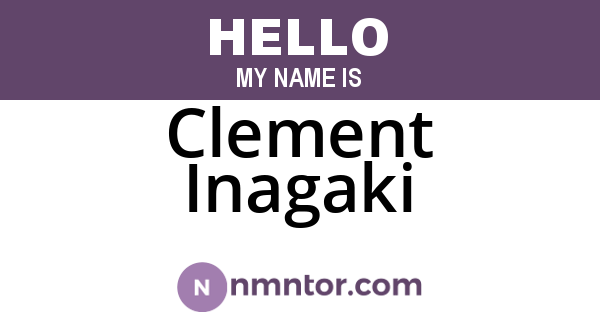 Clement Inagaki