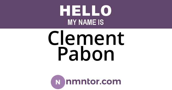Clement Pabon