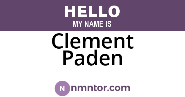 Clement Paden