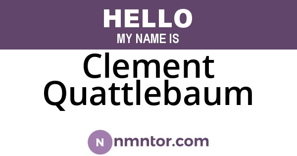 Clement Quattlebaum