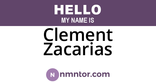 Clement Zacarias