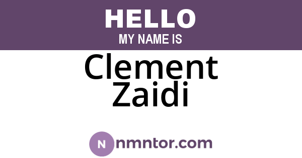 Clement Zaidi