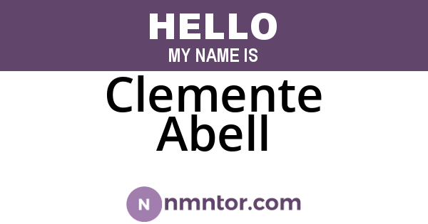Clemente Abell