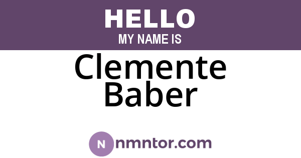 Clemente Baber
