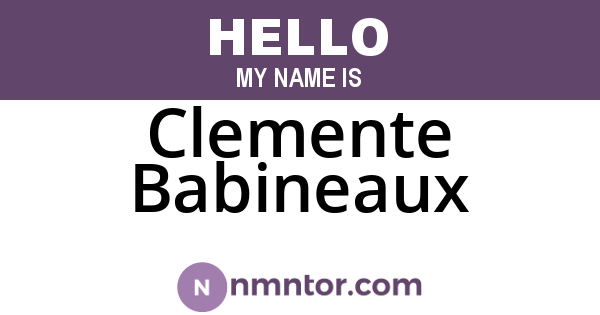 Clemente Babineaux