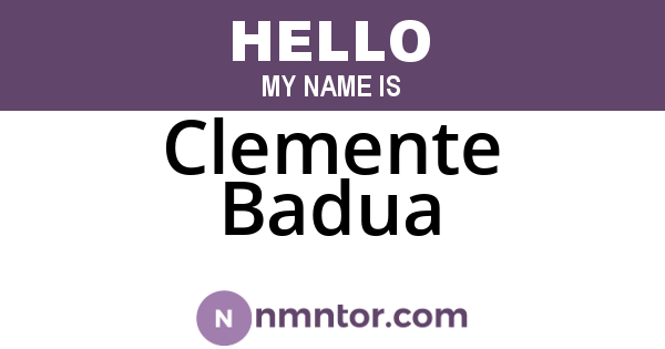 Clemente Badua