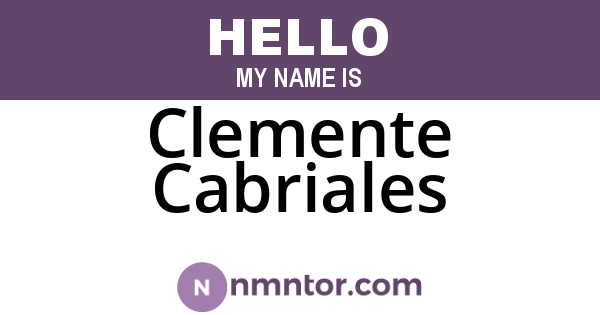 Clemente Cabriales