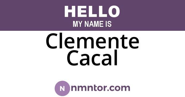 Clemente Cacal
