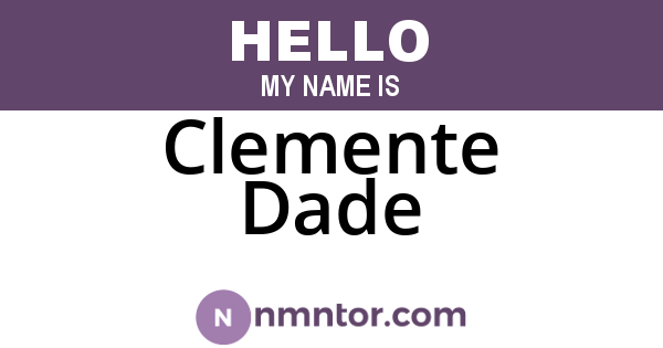 Clemente Dade
