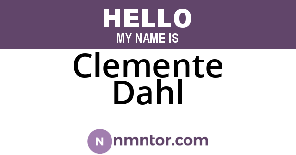 Clemente Dahl