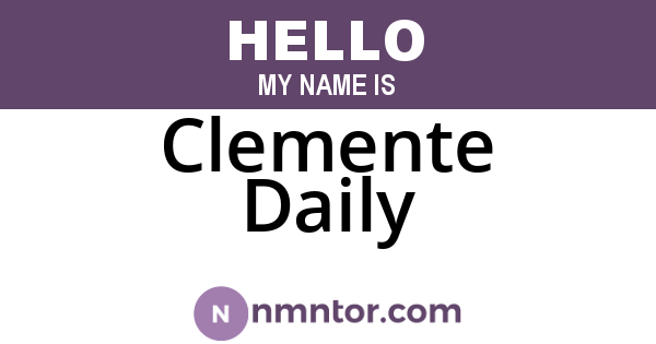 Clemente Daily