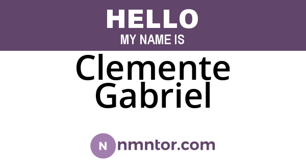 Clemente Gabriel